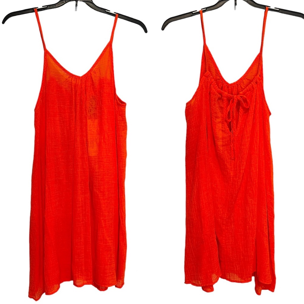 Bobi LA Poppy Orange Lightweight Dress, NWT, Small